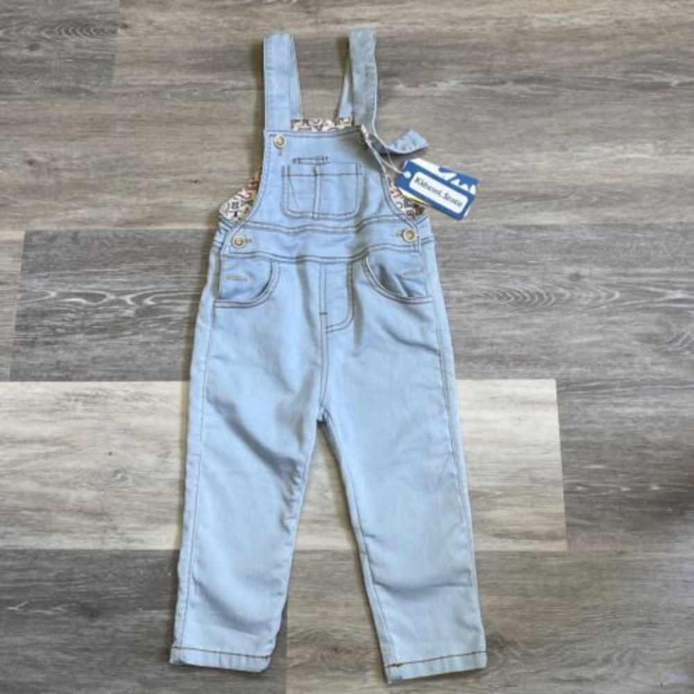 NWT Kidscool Space unisex overalls sz 18-24m, Light blue Alphabet Lining